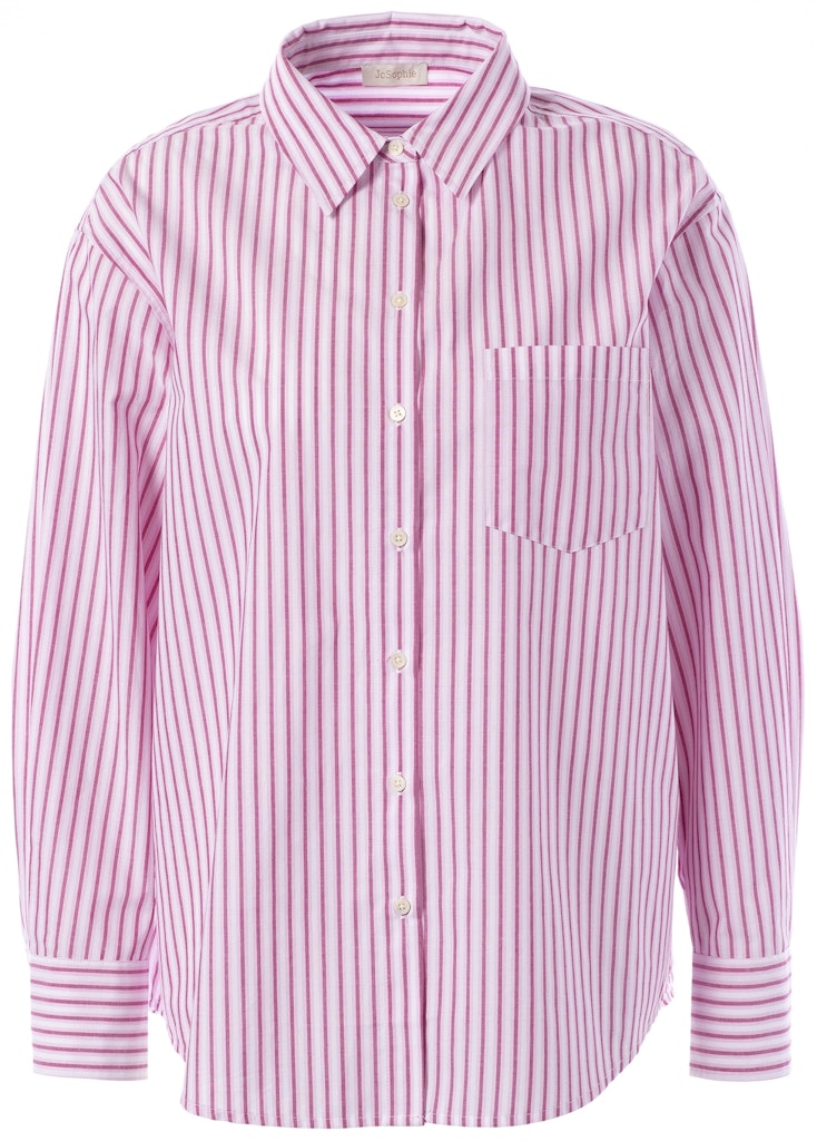 JcSophie naisten paitapusero Karole Blouse, vaaleanpunainen raidallinen