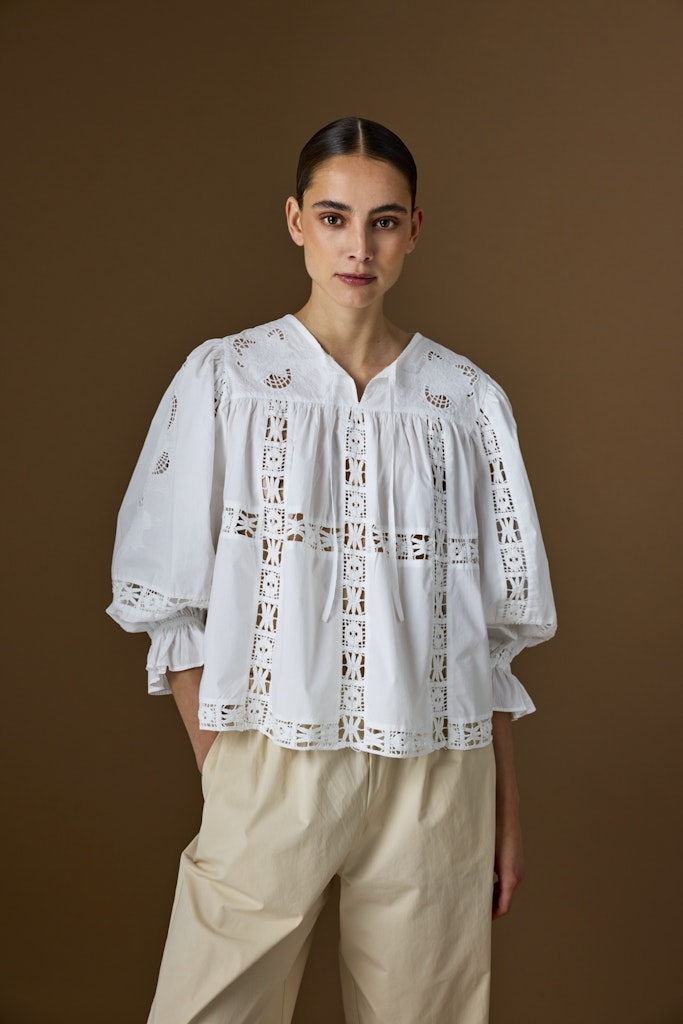 JcSophie naisten pusero Lev Blouse, valkoinen