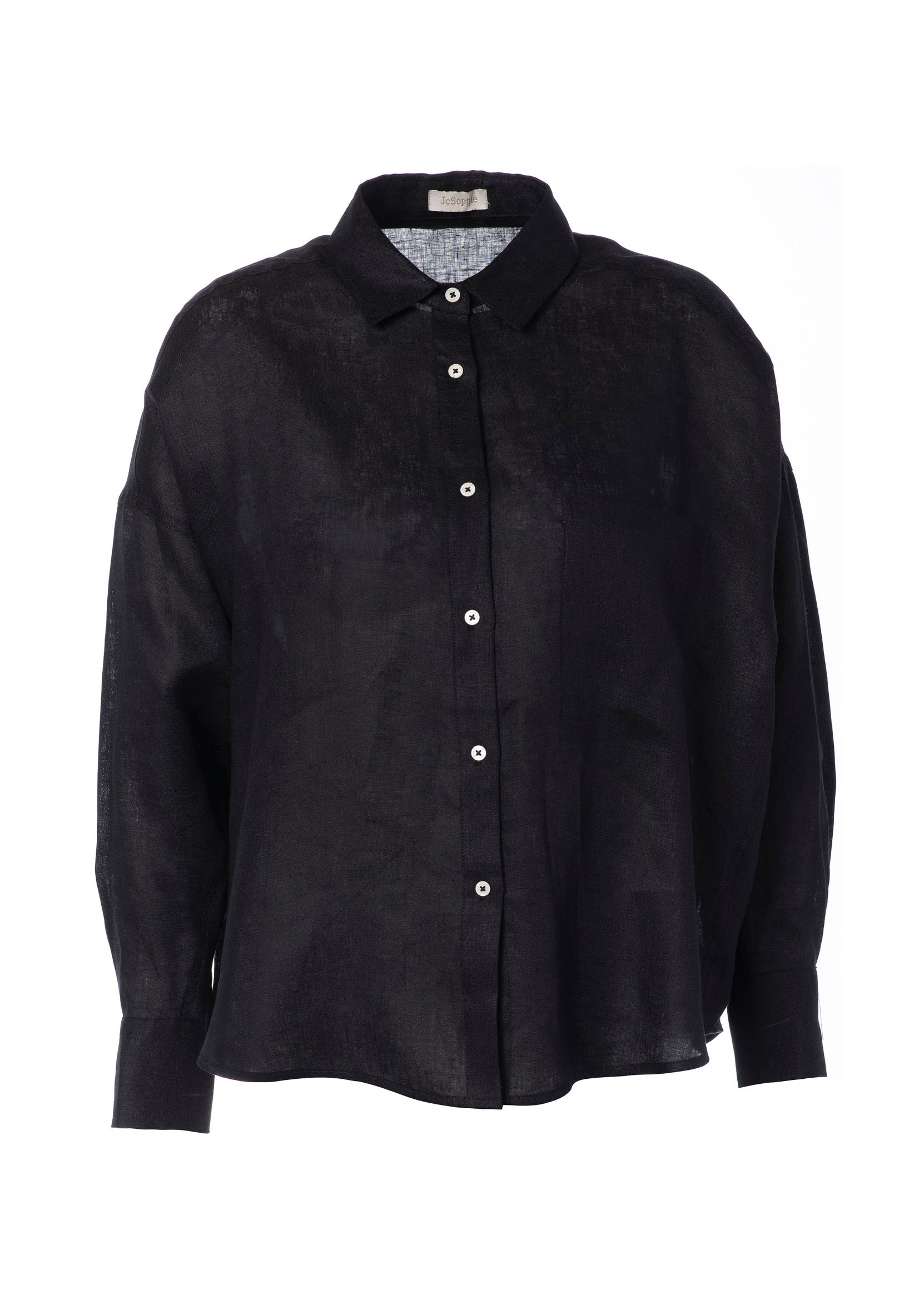 JcSophie naisten pellavapaita Leona Blouse, musta
