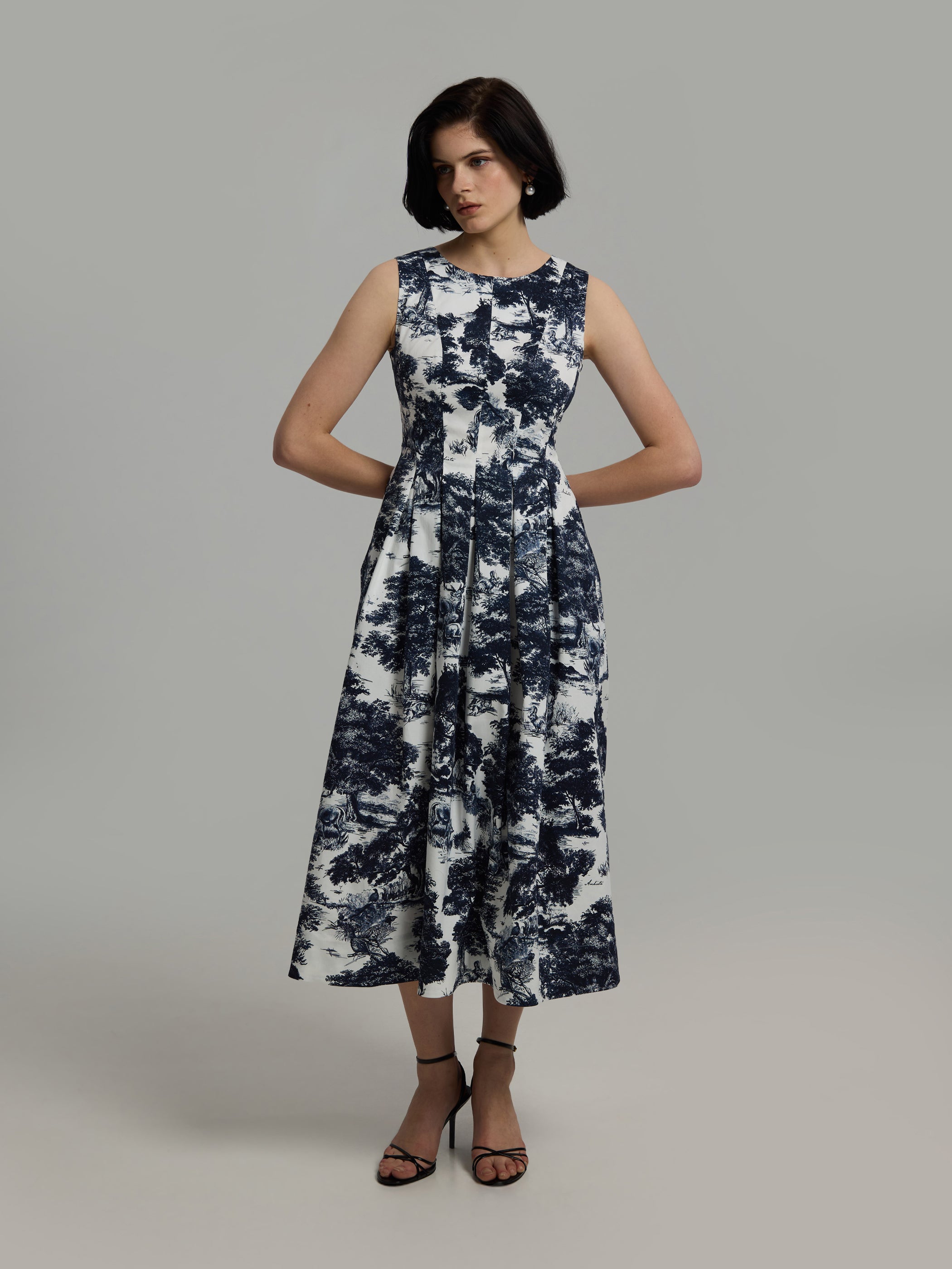 Andiata mekko Jullitta Dress, sininen kuosi