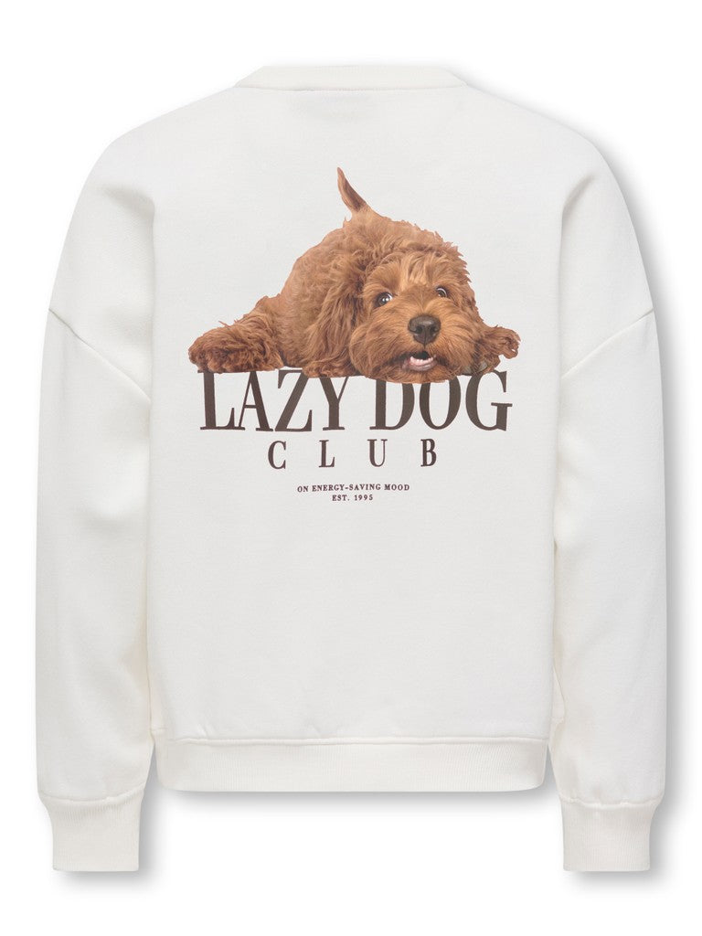 Kids Only lasten collegepaita Kogbila Print O-Neck Sweat, valkoinen