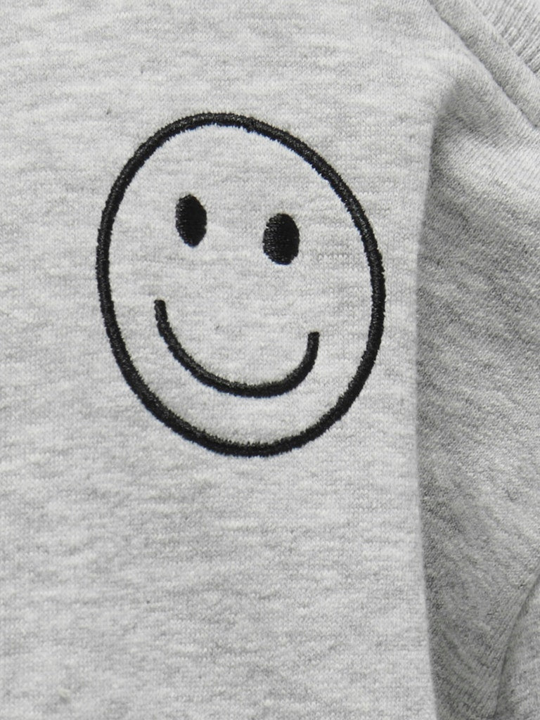 Kids Only Lasten Collegepaita, KOGSEEMA LS O-NECK OFFSHOULDER Vaaleanharmaa