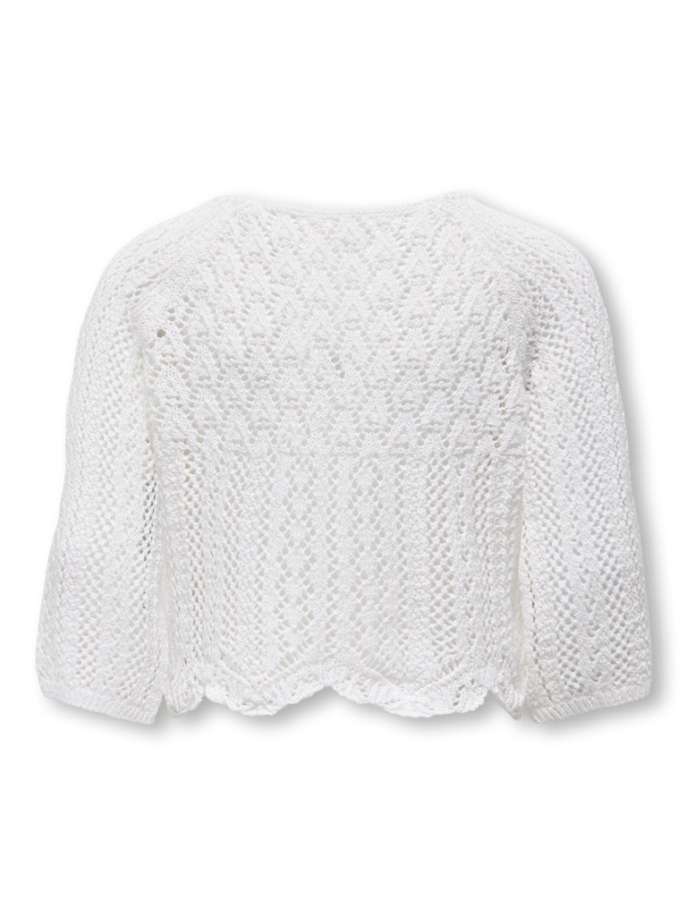 Kids Only lasten neulepusero KOGNOLA Life 3/4 Pullover Knt, luonnonvalkoinen