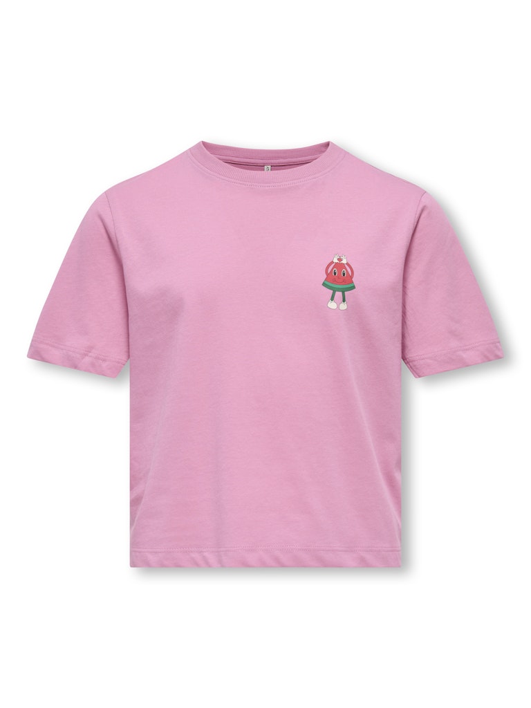 Kids Only lasten t-paita KOGREX SS Printed Top, vaaleanpunainen