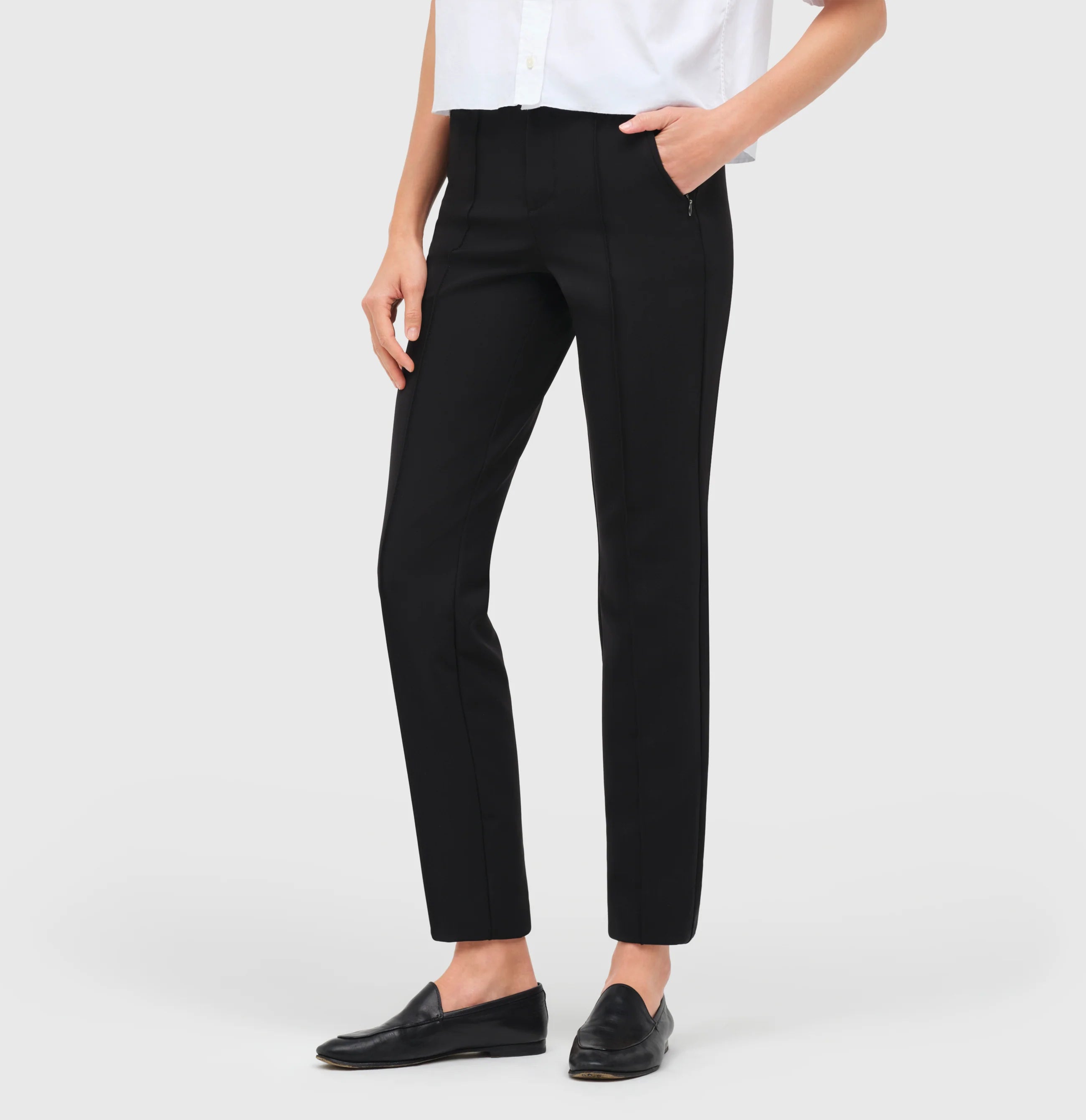 Mac naisten housut Anna Zip New, Musta