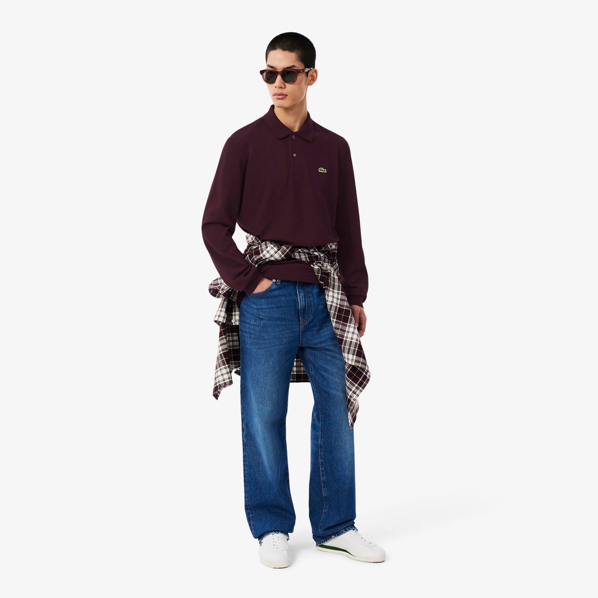 Lacoste miesten pikeepaita L.12.12, viininpunainen