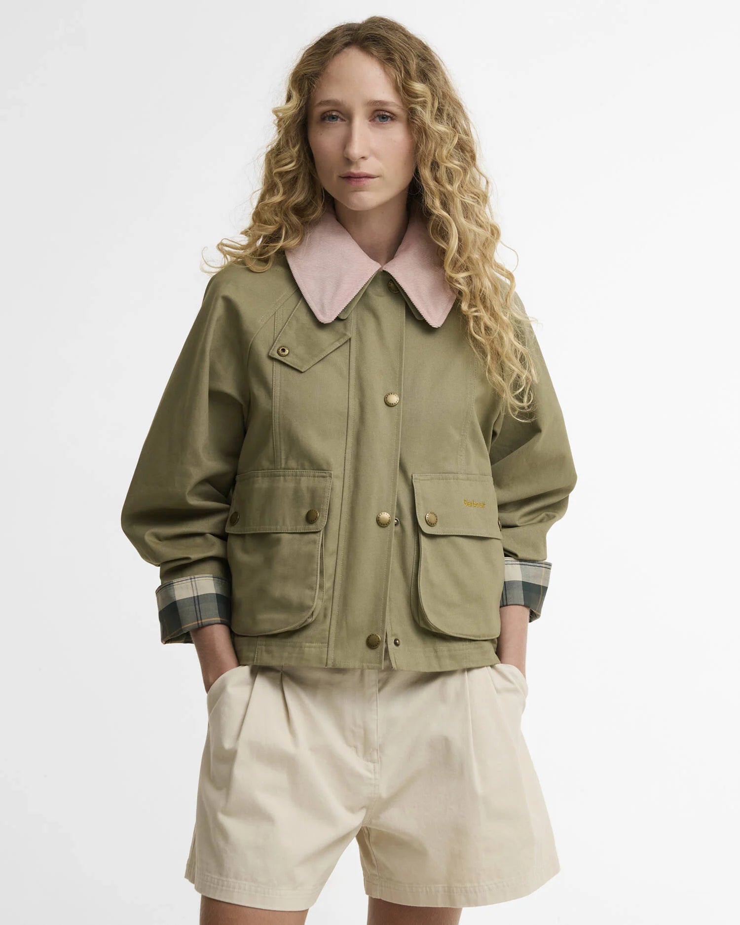 Barbour naisten takki Barbour Crop Beadnell Jacket, khaki