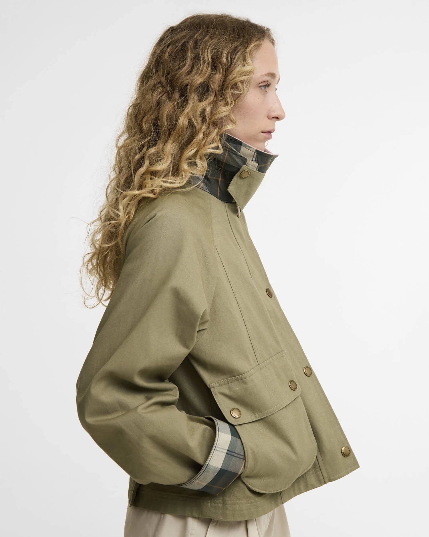 Barbour naisten takki Barbour Crop Beadnell Jacket, khaki