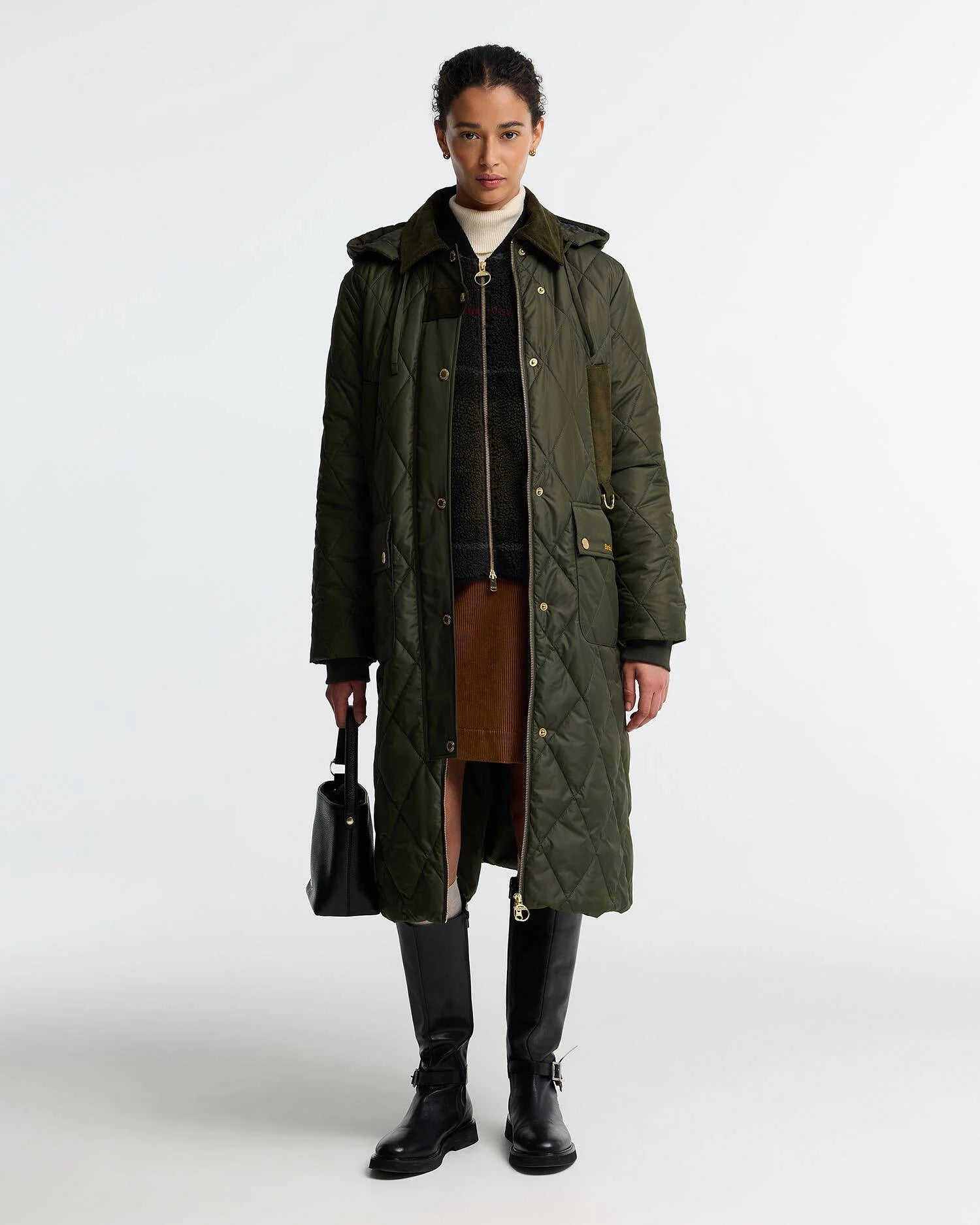 Barbour naisten tikkitakki Rudson Quilt, khaki