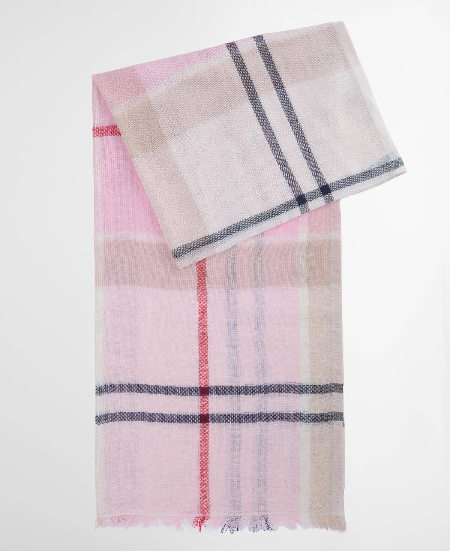 Barbour huivi Abigail Scarf, pinkki kuosi