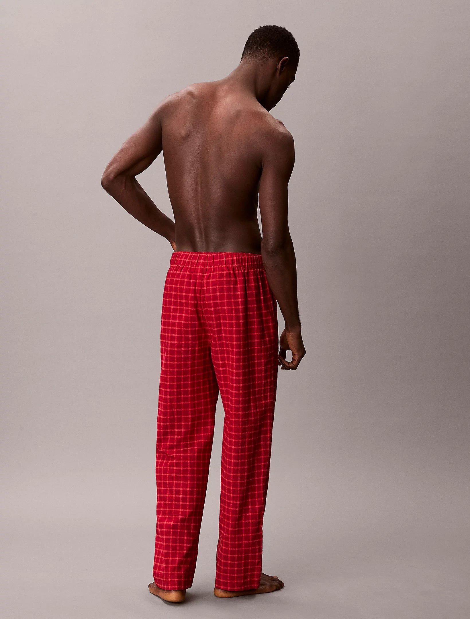 Calvin Klein miesten pyjamahousut SLEEP PANT FLANNEL, punainen