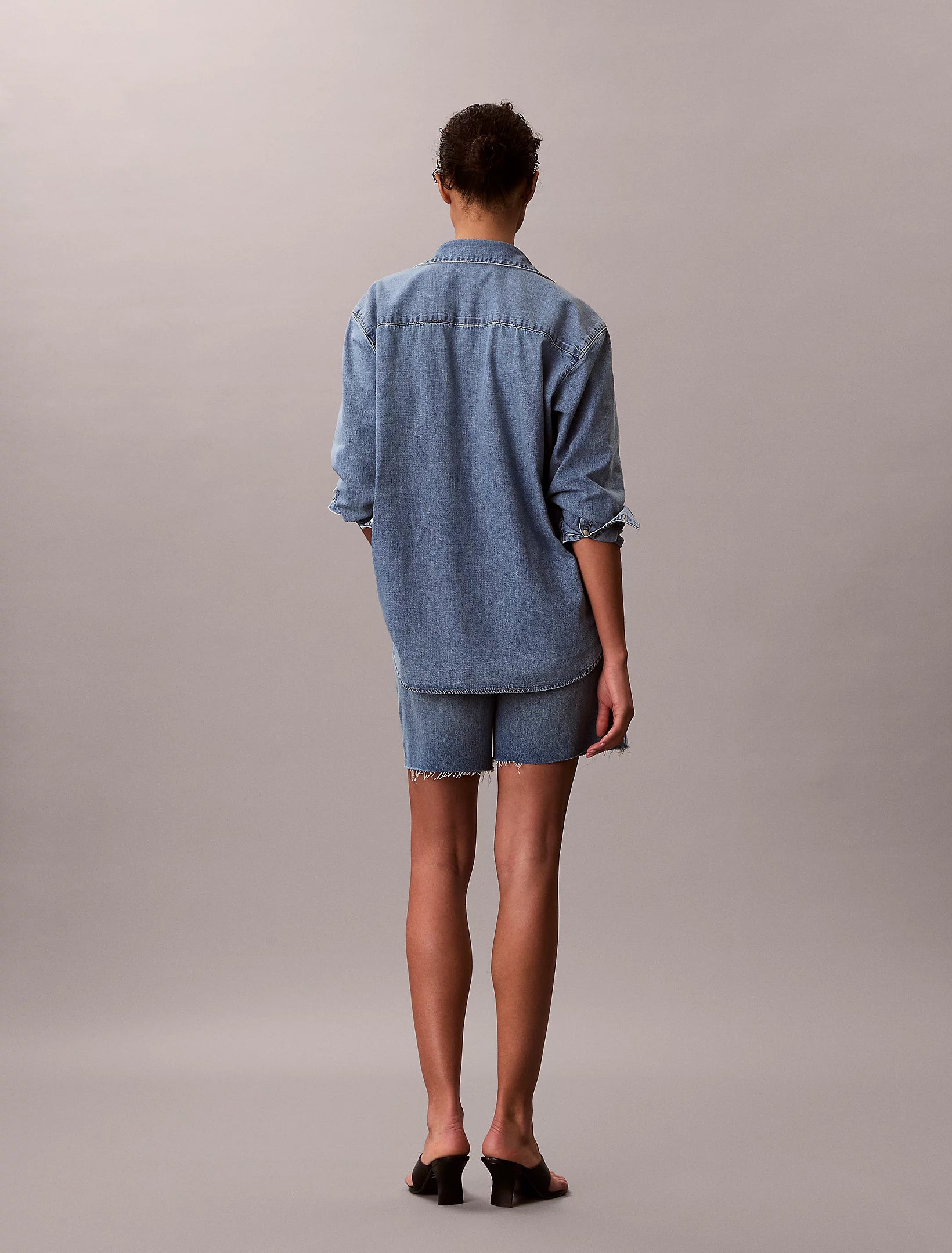 Calvin Klein Jeans naisten farkkupaita Oversized Shirt Vintage Bell, sininen