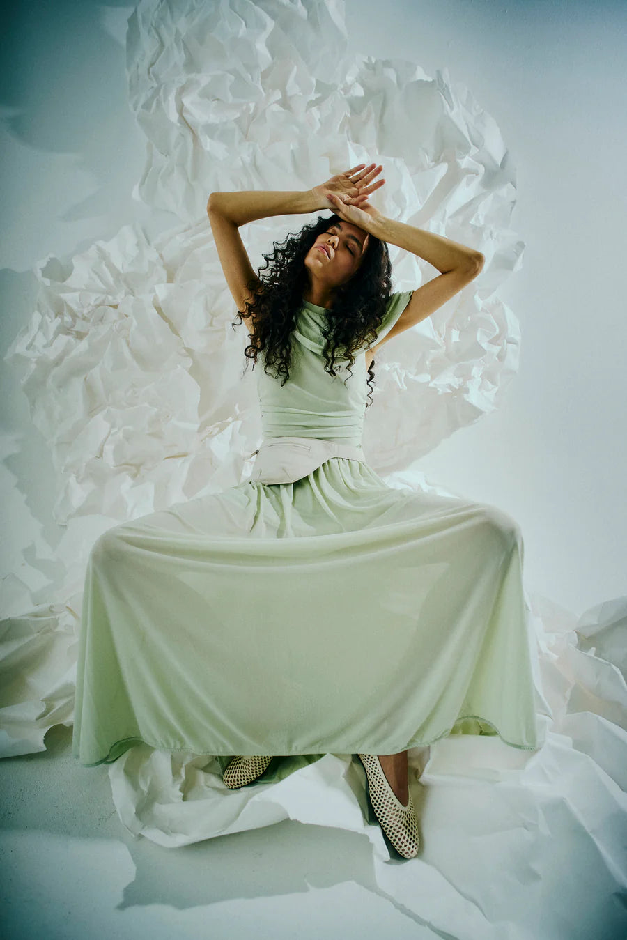 Copenhagen Muse naisten mekko Mejse Dress, vaaleanvihreä