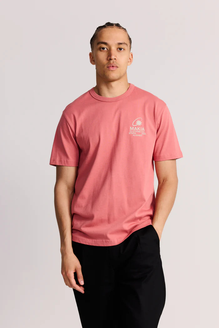 Makia miesten t-paita Cosmic T-shirt, koralli