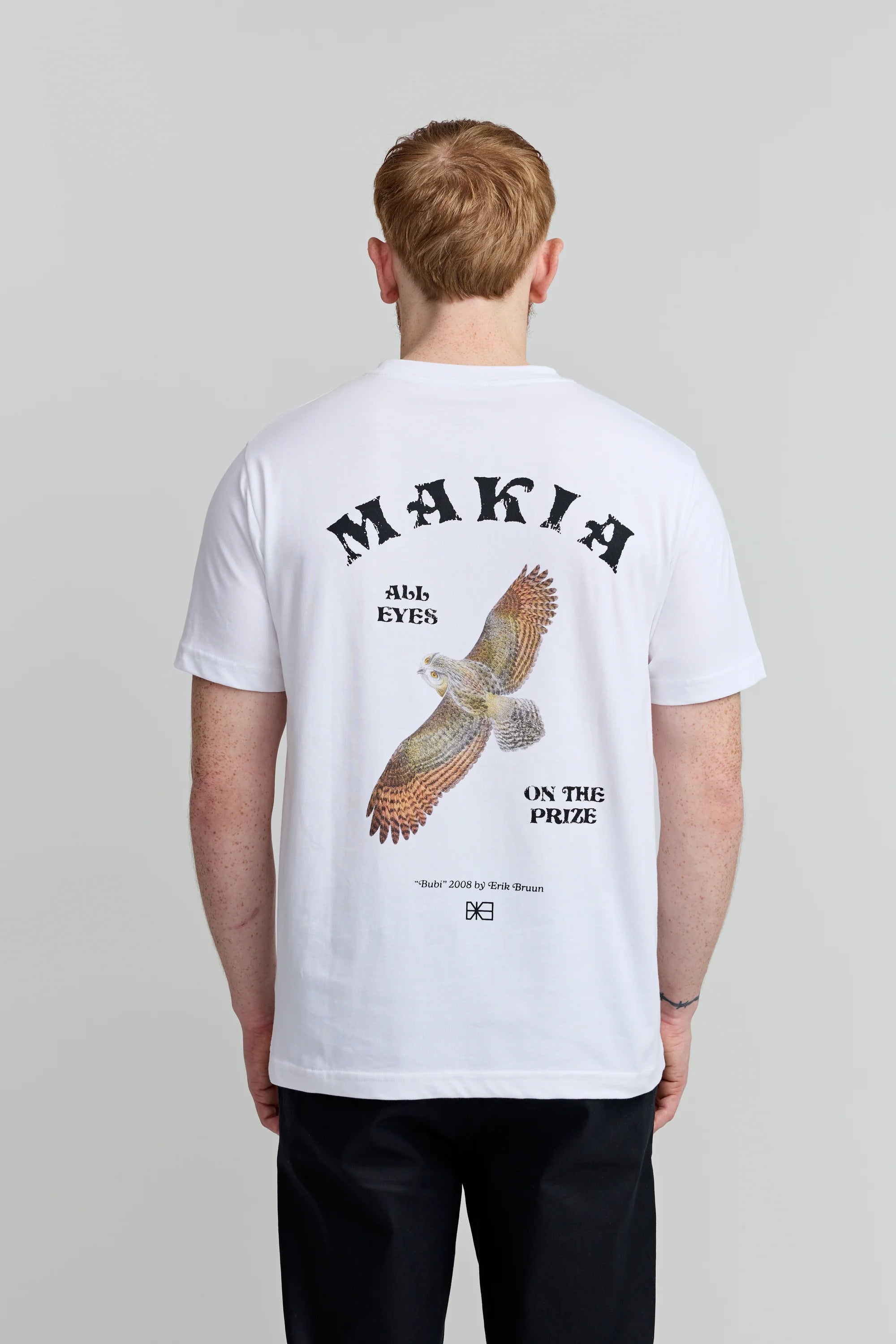 Makia miesten t-paita Bruun T-shirt, valkoinen
