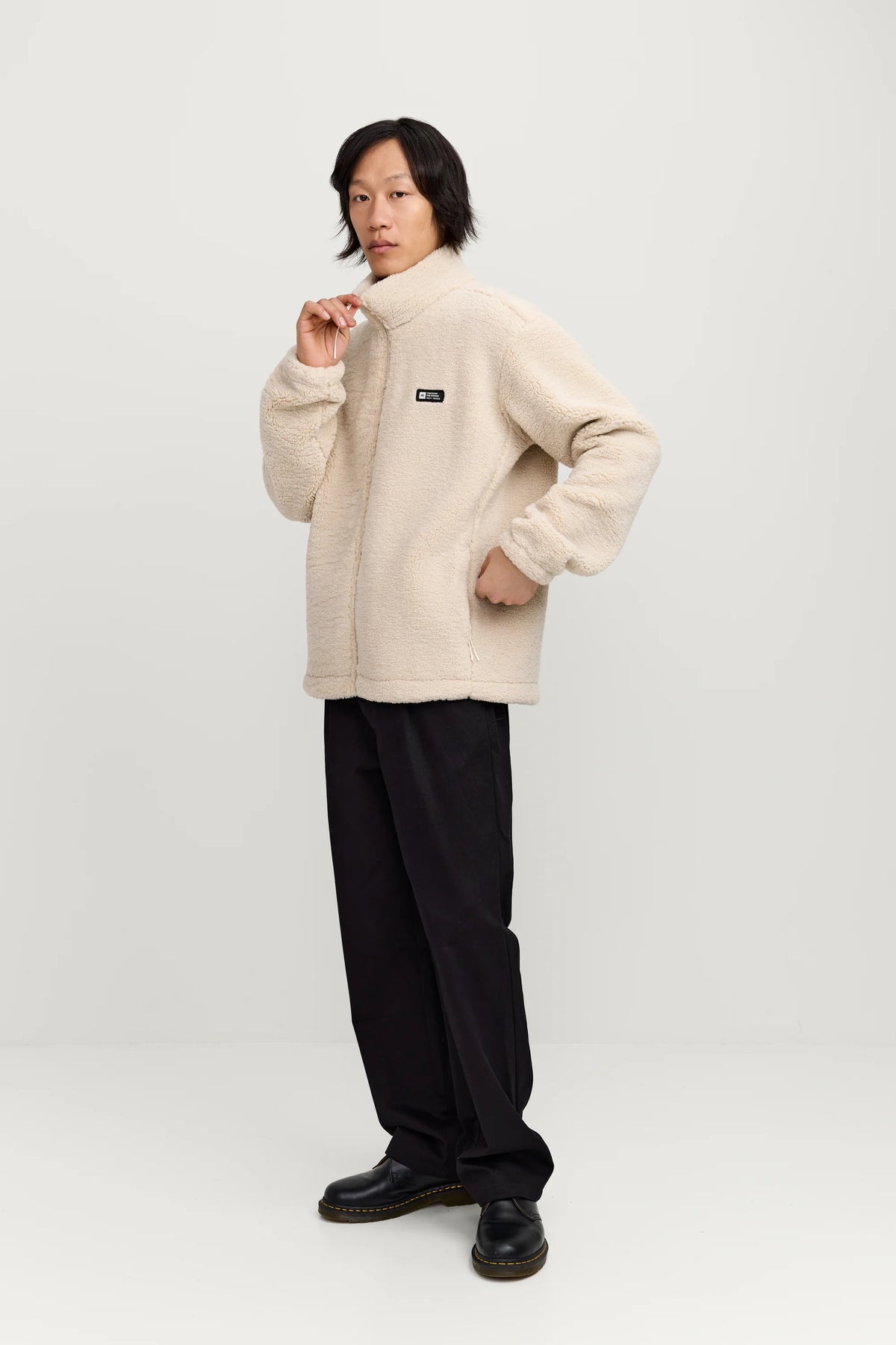 Makia miesten teddytakki Park Fleece Jacket, luonnonvalkoinen