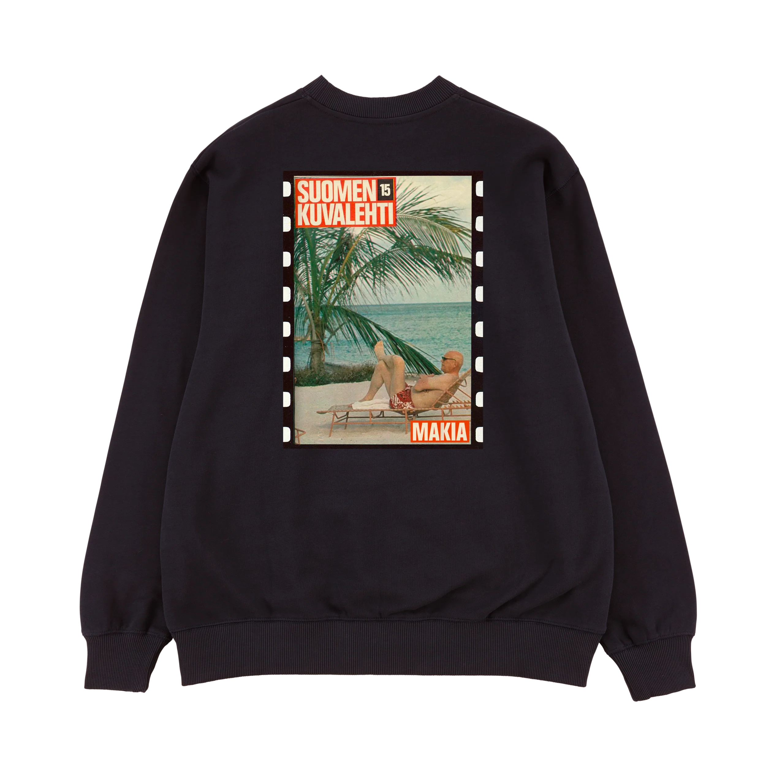 Makia miesten collegepaita Kekkonen Sweatshirt, musta