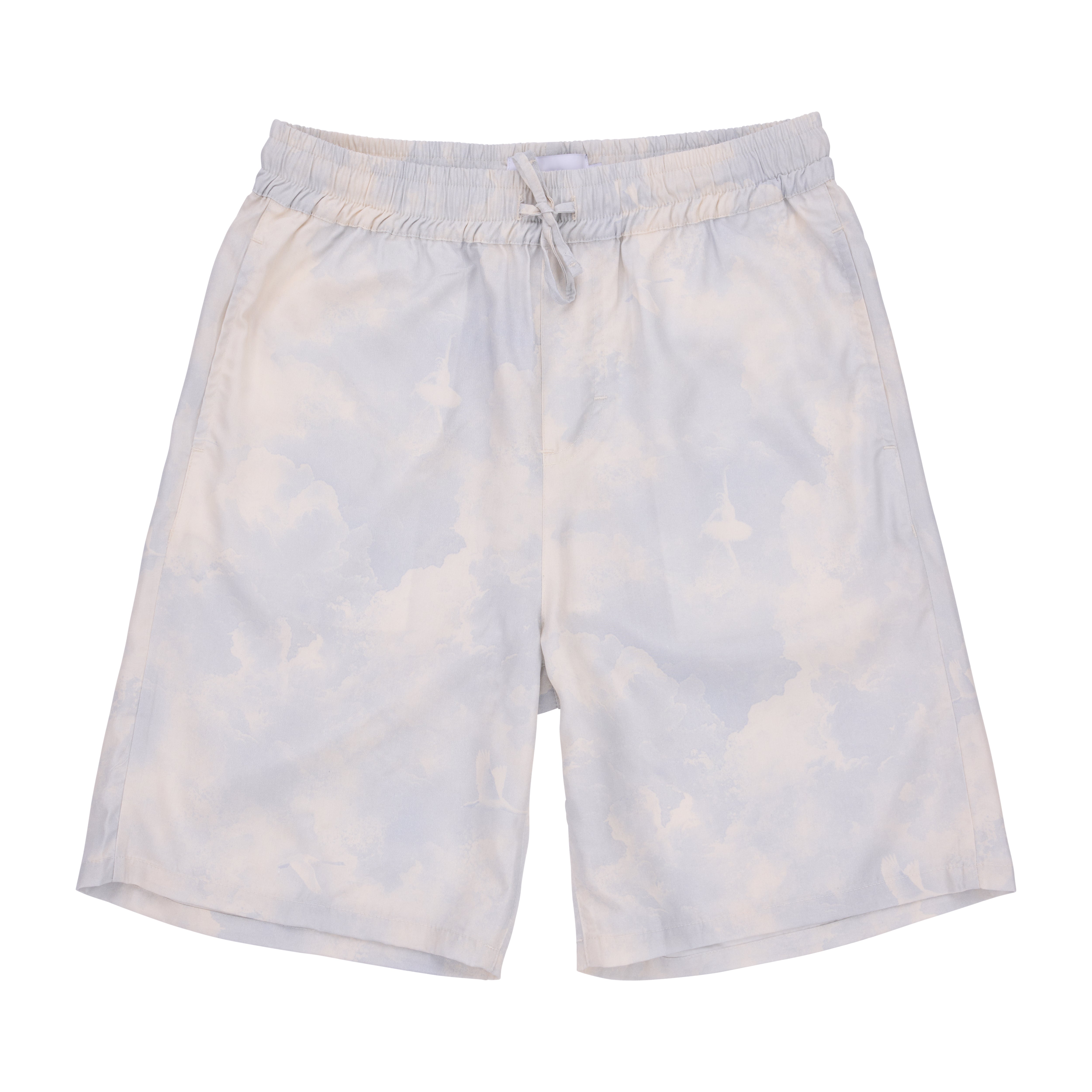 Makia miesten shortsit Odette Shorts, Valkopohjainen kuosi, kevyestä ja laadukkaasta materiaalista valmistetut, rento istuvuus ja säätönaru vyötäröllä.