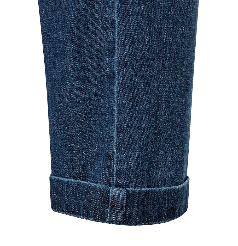 Mac naisten farkut Chino Turn Up, sininen indigo