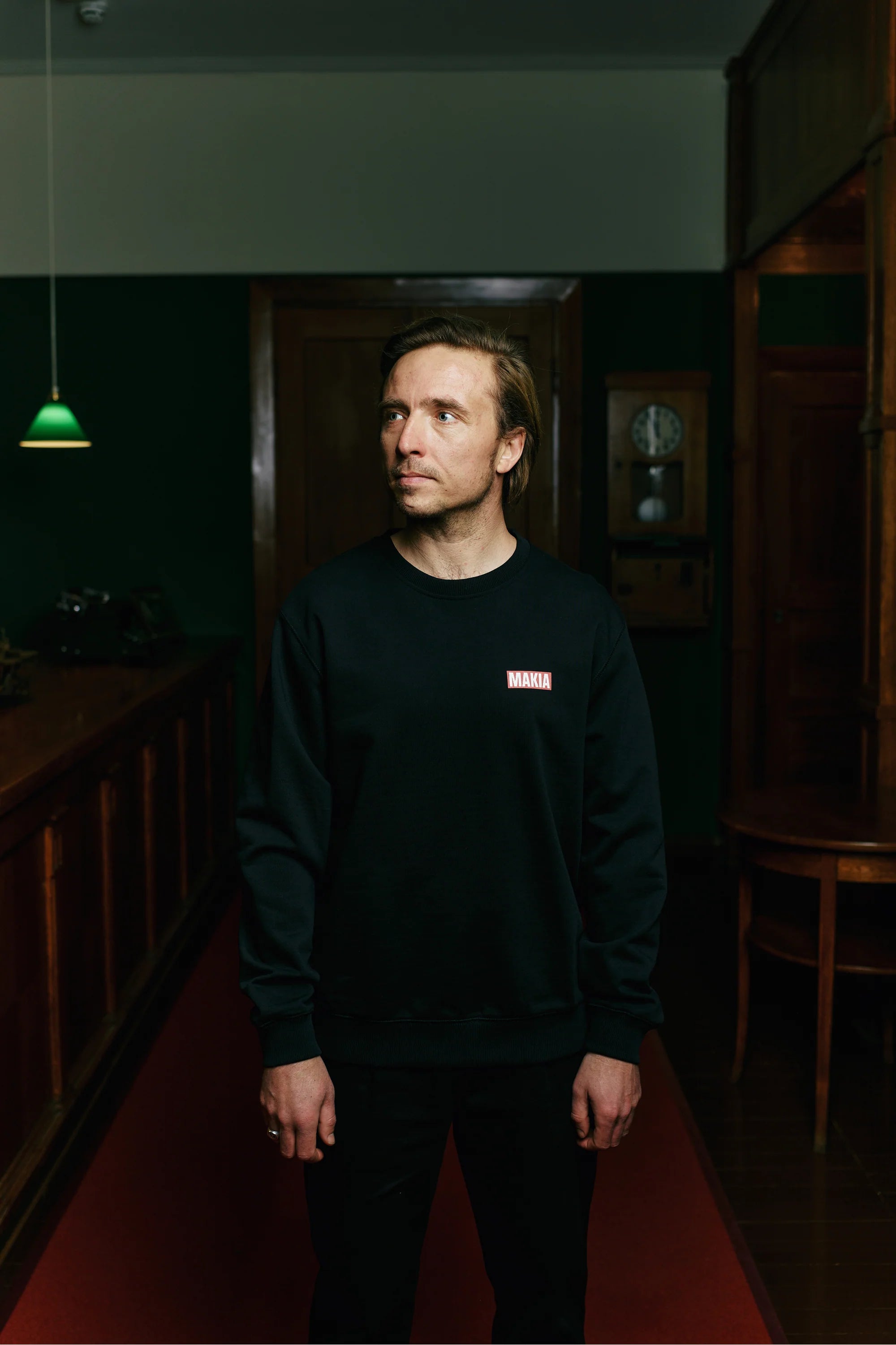 Makia miesten collegepaita Kekkonen Sweatshirt, musta