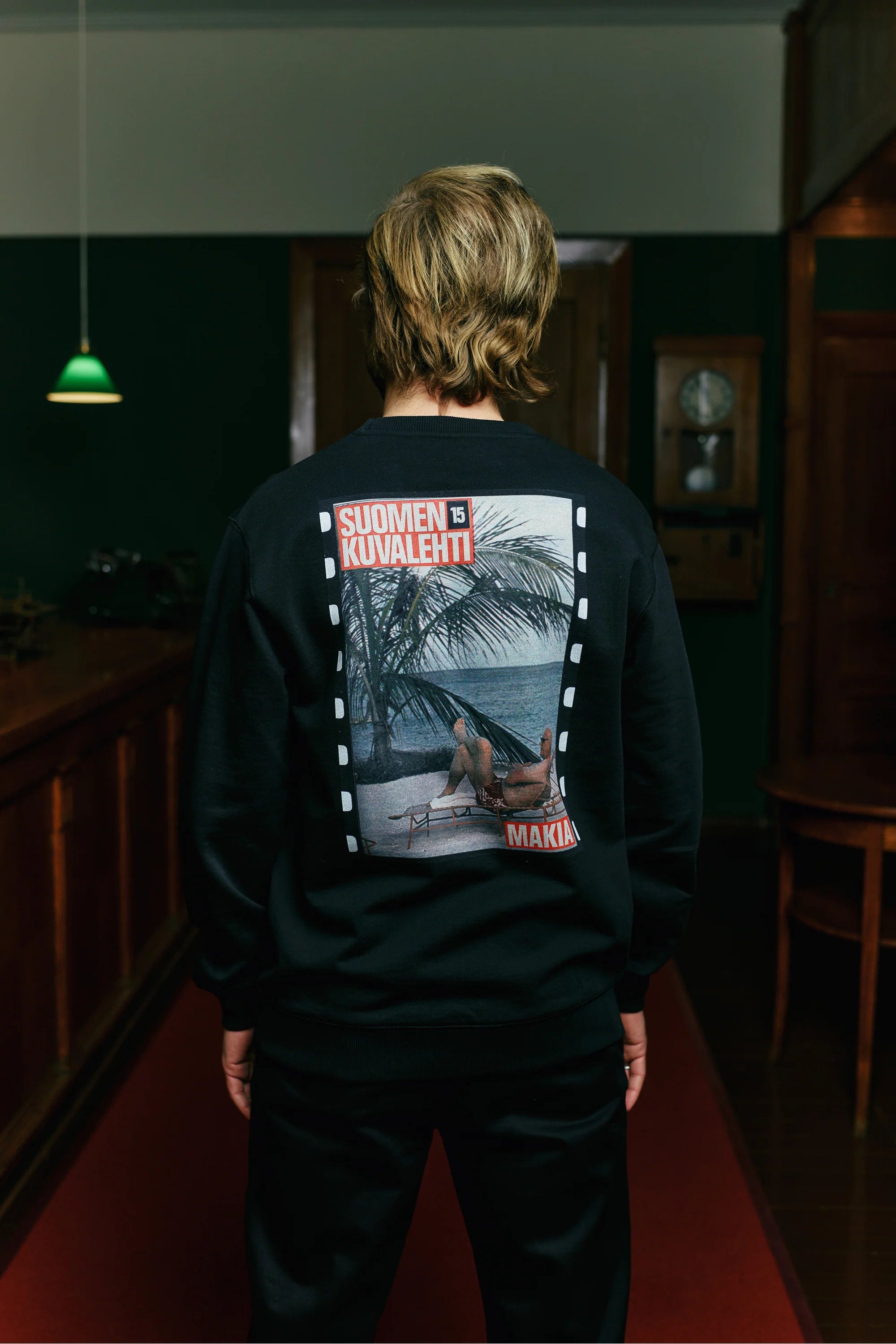 Makia miesten collegepaita Kekkonen Sweatshirt, musta