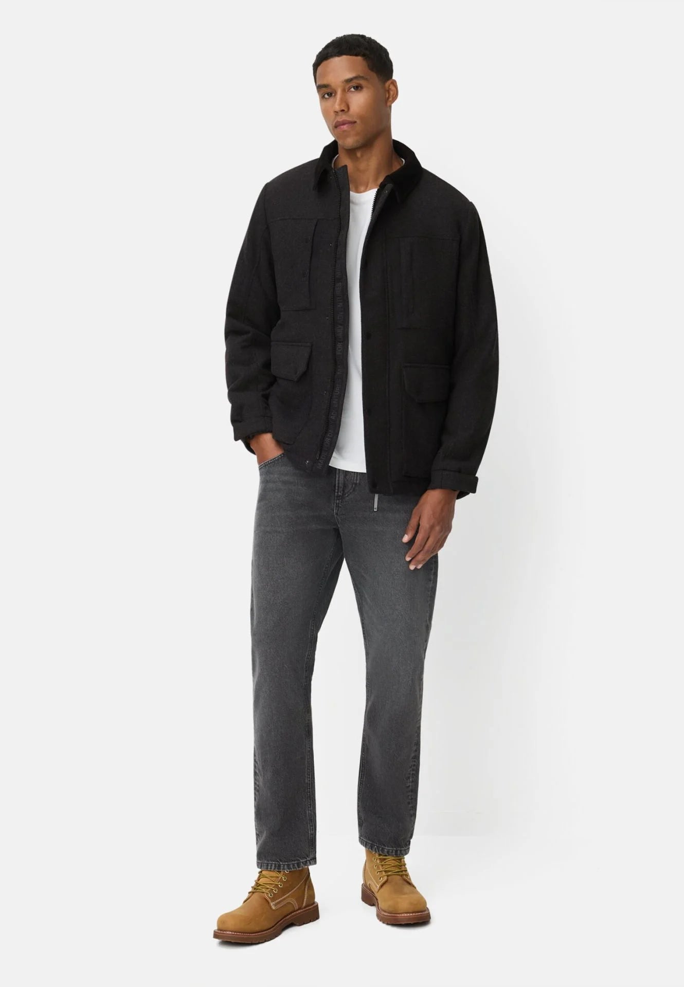 Camel Active villakangastakki Wool Jacket, tummanharmaa