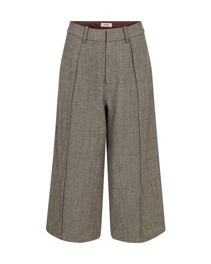 Mos Mosh naisten kangashousut Corinne Utah Pant, kuosillinen beige