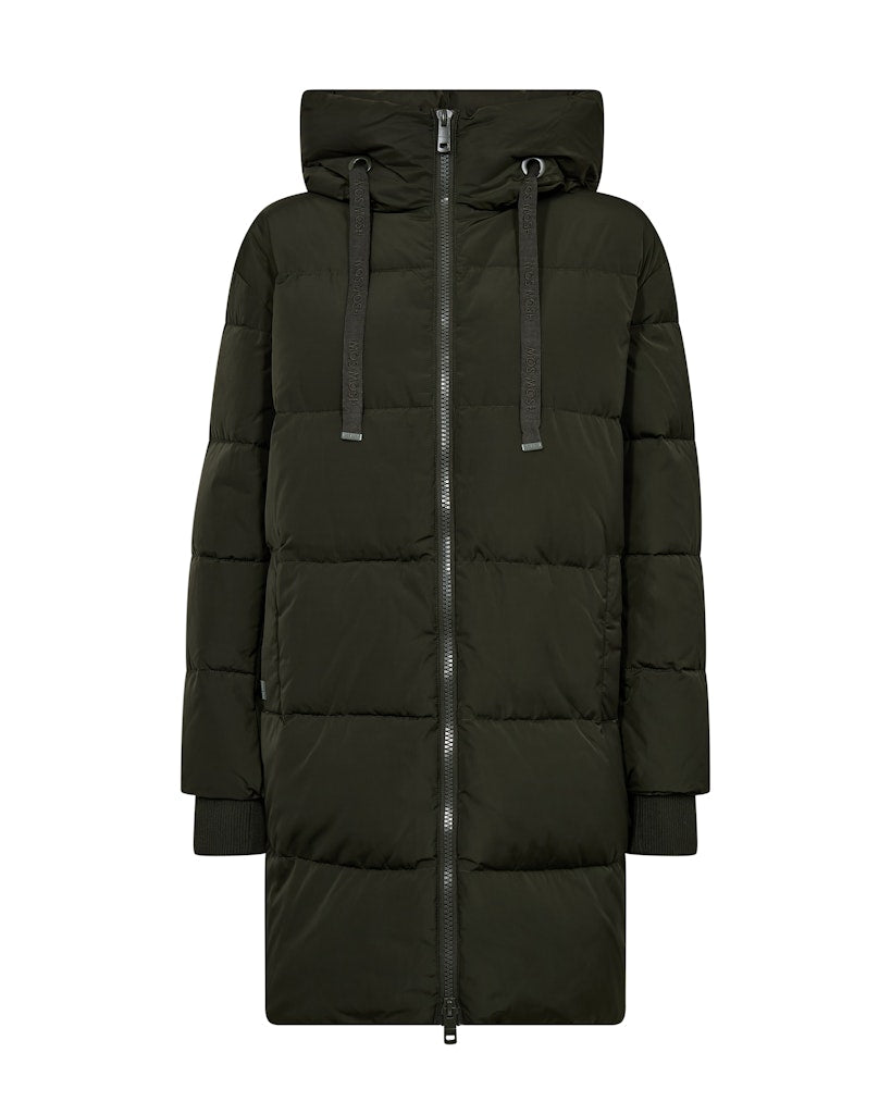 Mos Mosh naisten untuvatakki Nova Avon Down Jacket, tummanvihreä