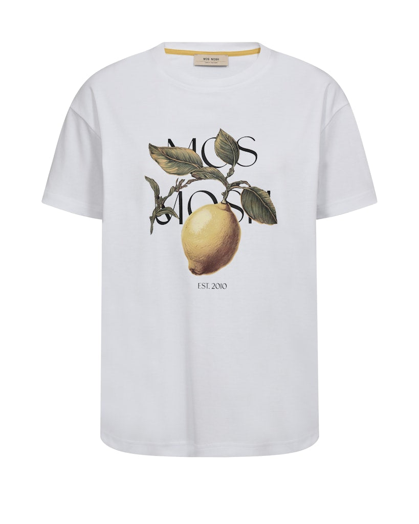 Mos Mosh naisten t-paita MMFruit O-SS Tee, valkoinen