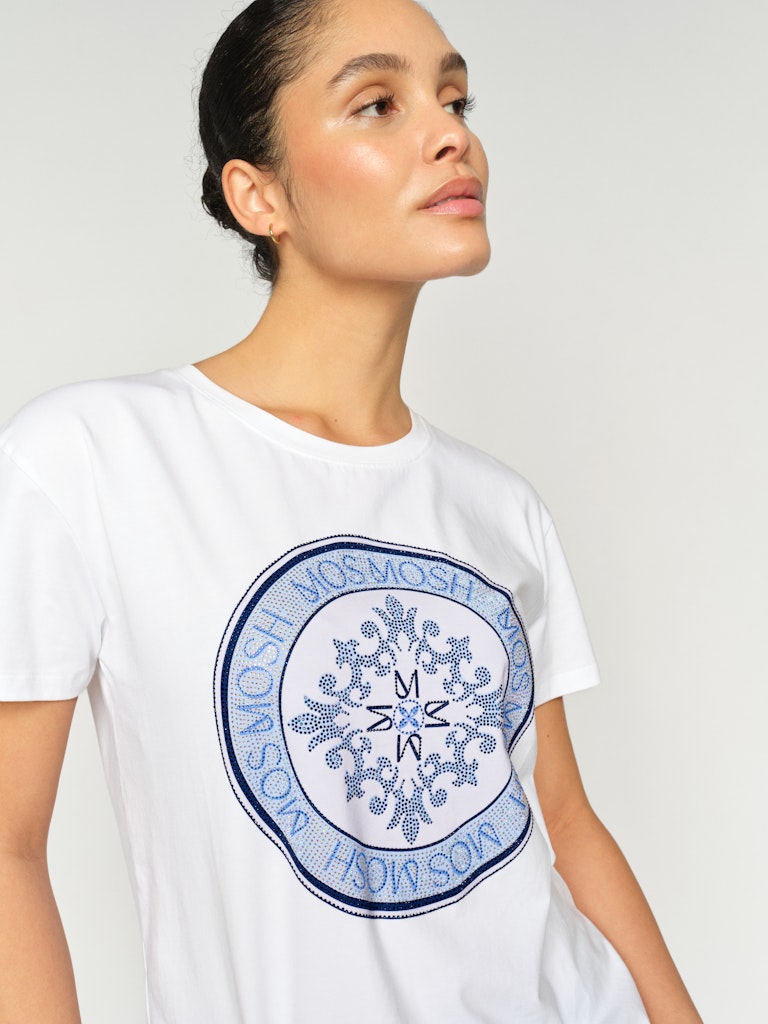 Mos Mosh naisten t-paita Judd O-SS Tee, valkoinen