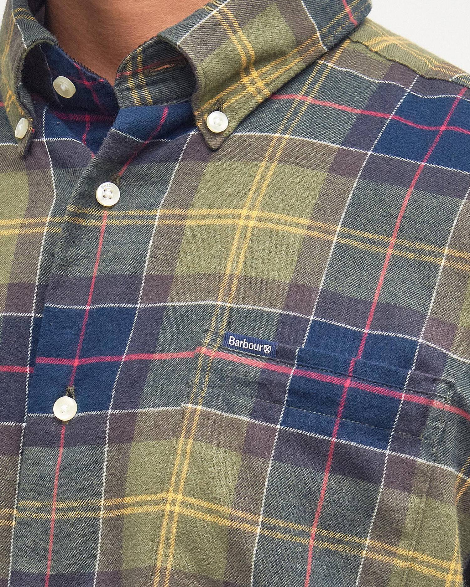 Barbour miesten kauluspaita Fortrose, vihreä ruutu