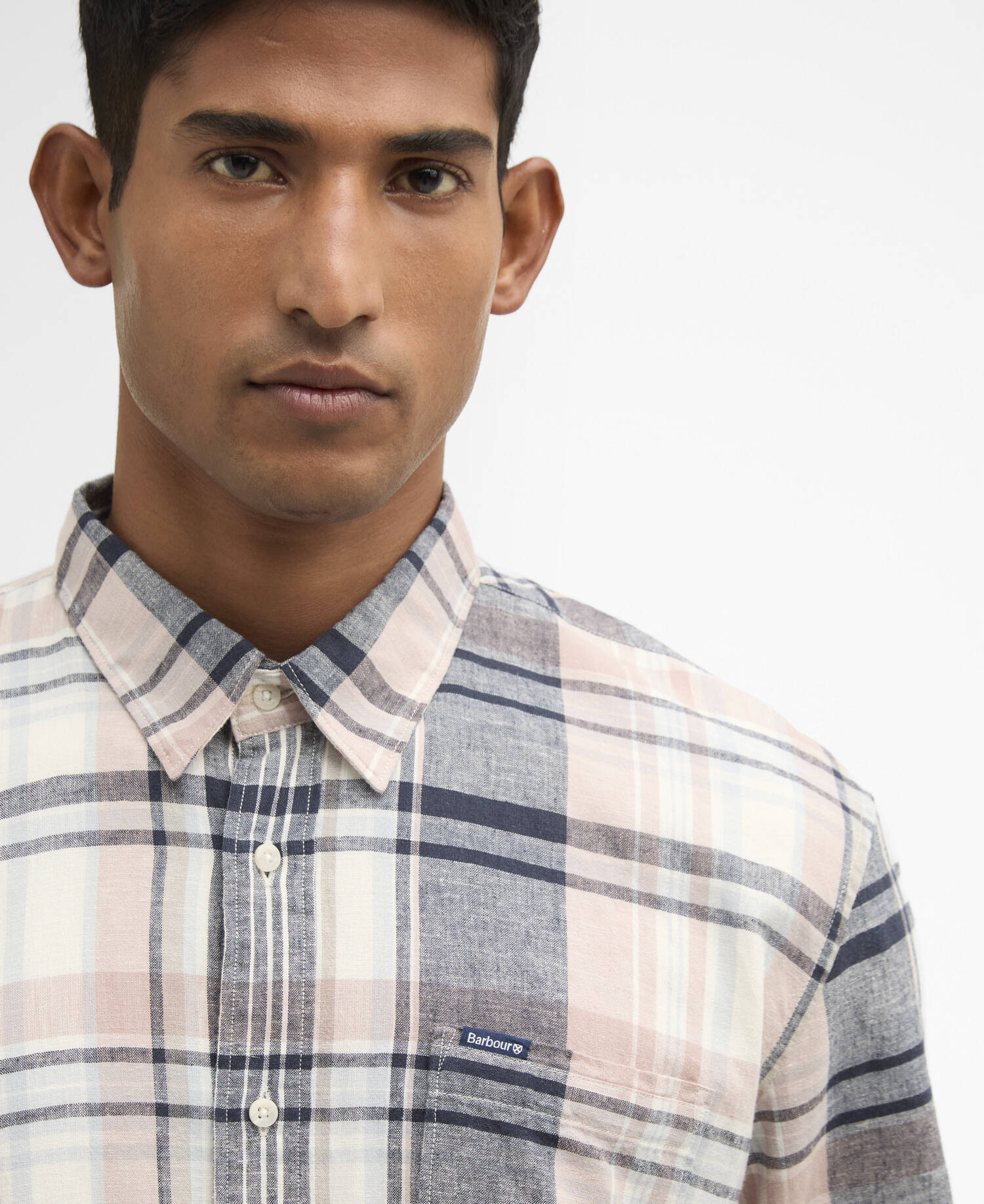 Barbour miesten kauluspaita Holwick, Kuosillinen beige