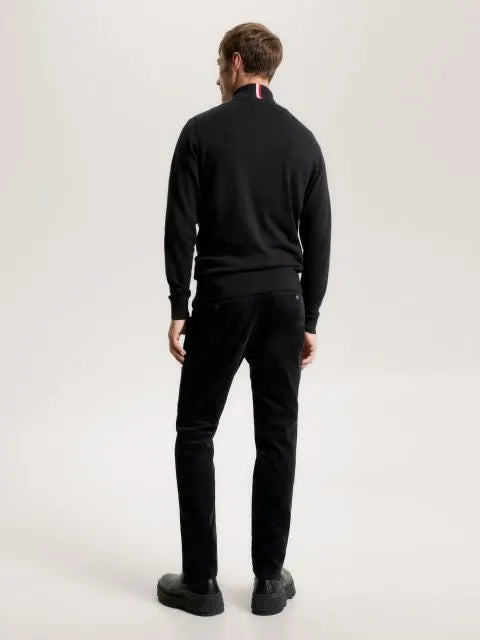 Tommy Hilfiger miesten neuletakki PIMA ORG CTN CASHMERE FULL ZIP, musta