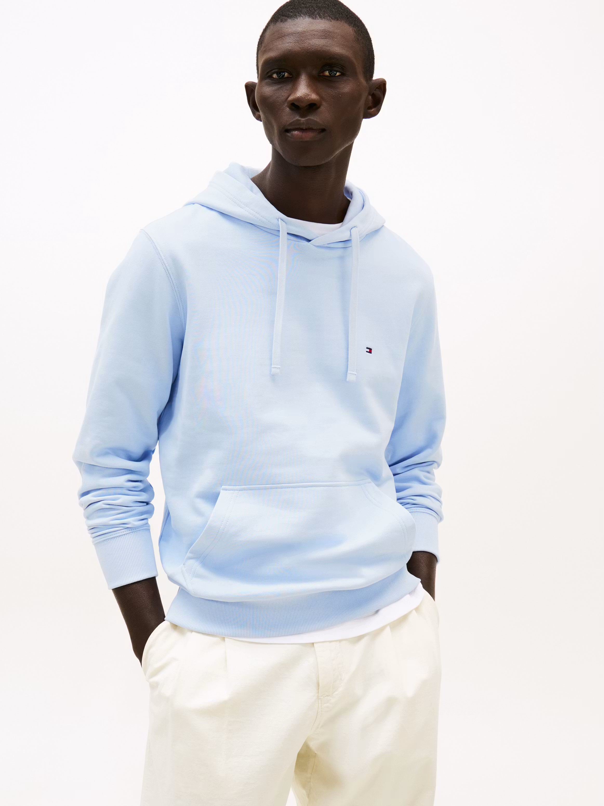 Tommy Hilfiger miesten huppari K Essential Terry Hoody, vaaleansininen