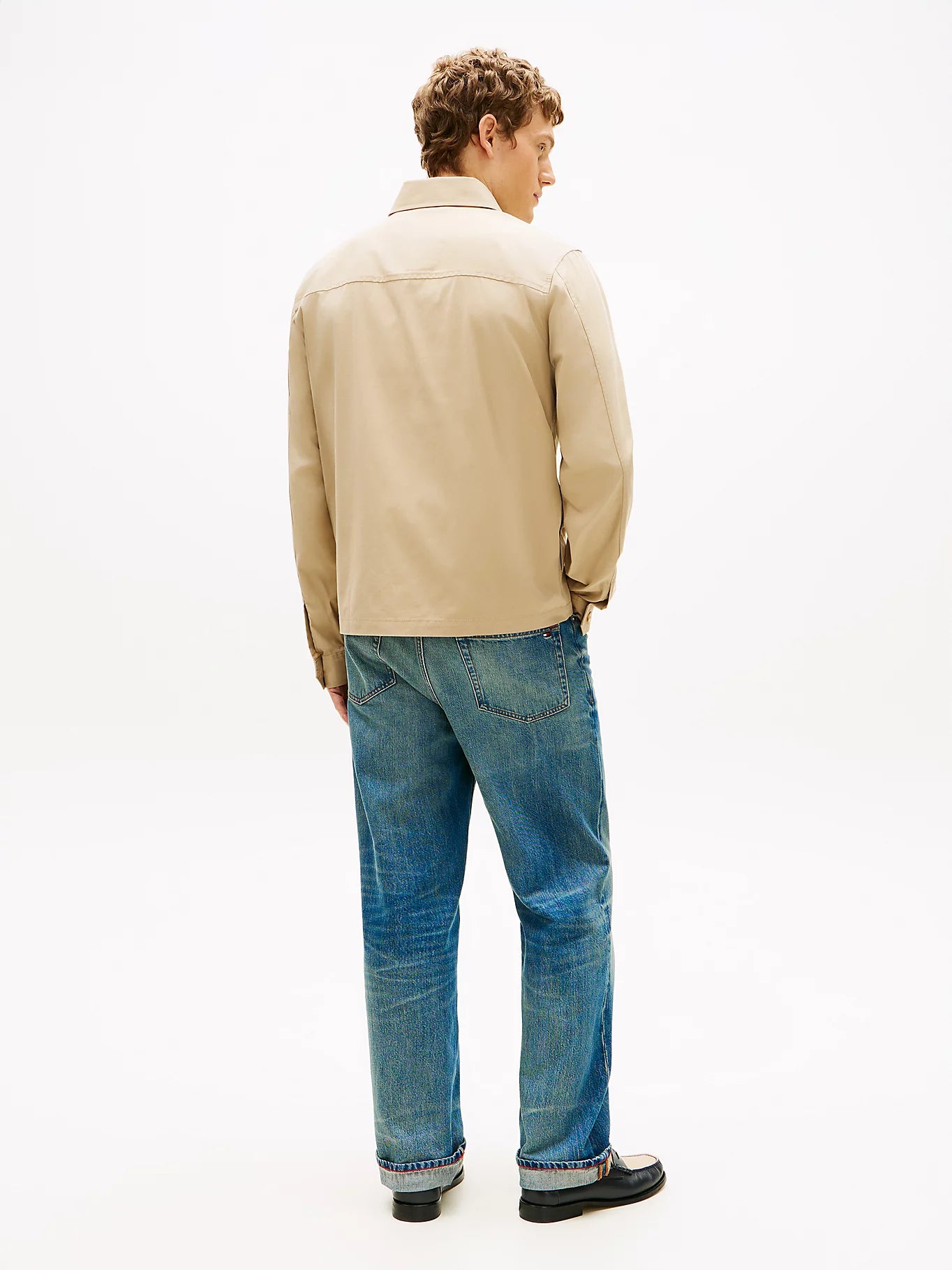 Tommy Hilfiger miesten takki K Cotton Nylon Shirt Jacket, beige