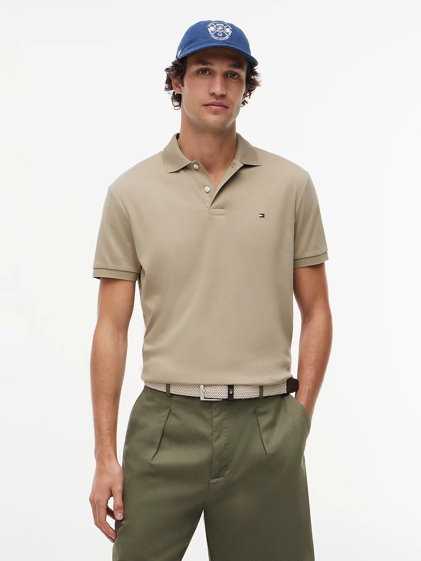 Tommy Hilfiger miesten pikeepaita Liquid Cotto Reg Seasonal Polo, beige