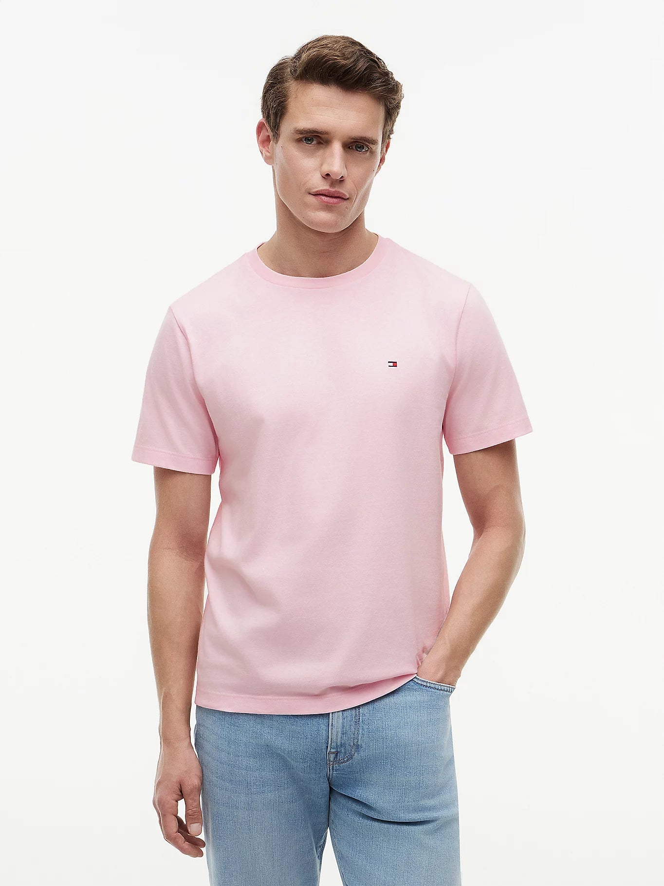 Tommy Hilfiger miesten t-paita Essential Reg Fit Tee, vaaleanpunainen