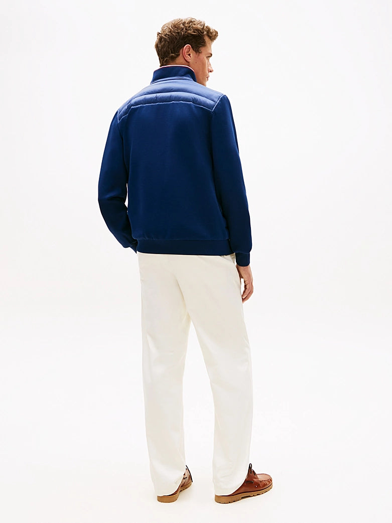 Tommy Hilfiger miesten Hybriditakki Mix Media Stand Collar, tummansininen
