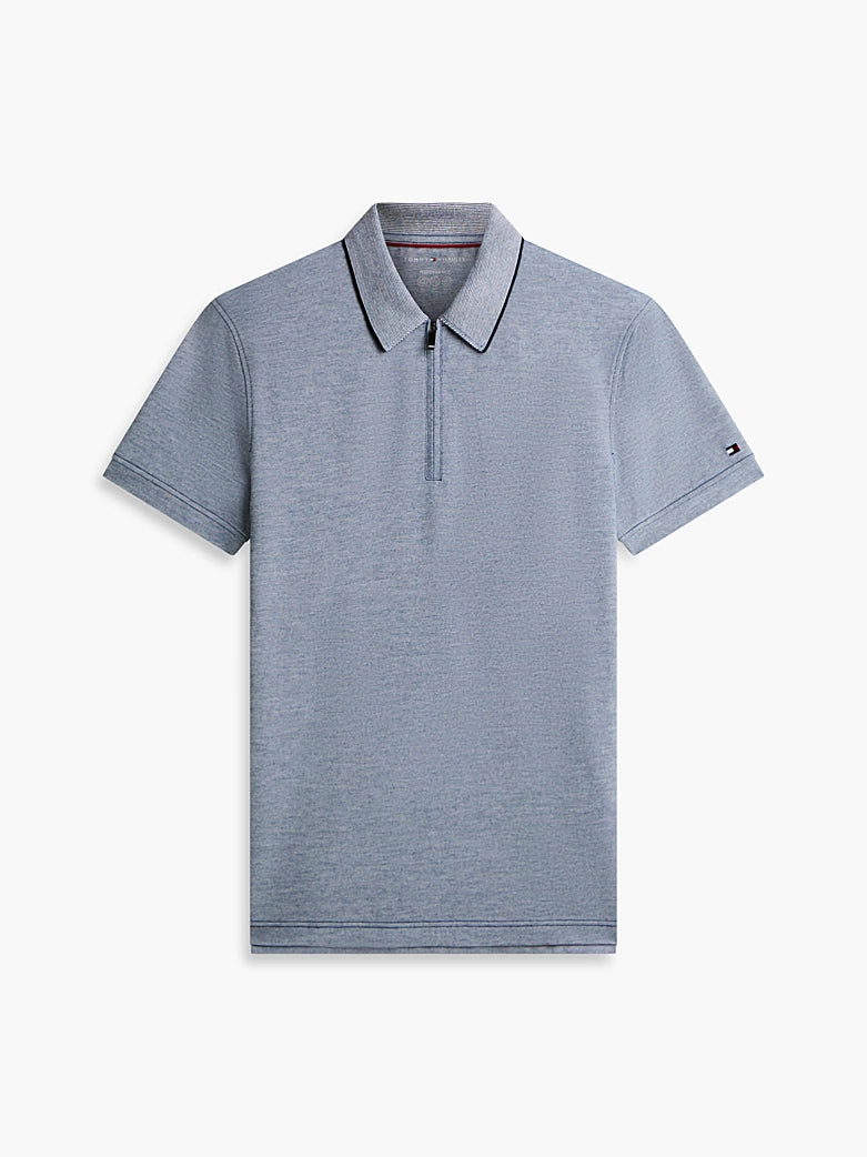 Tommy Hilfiger miesten pikeepaita DC Performance Zip, vaaleansininen