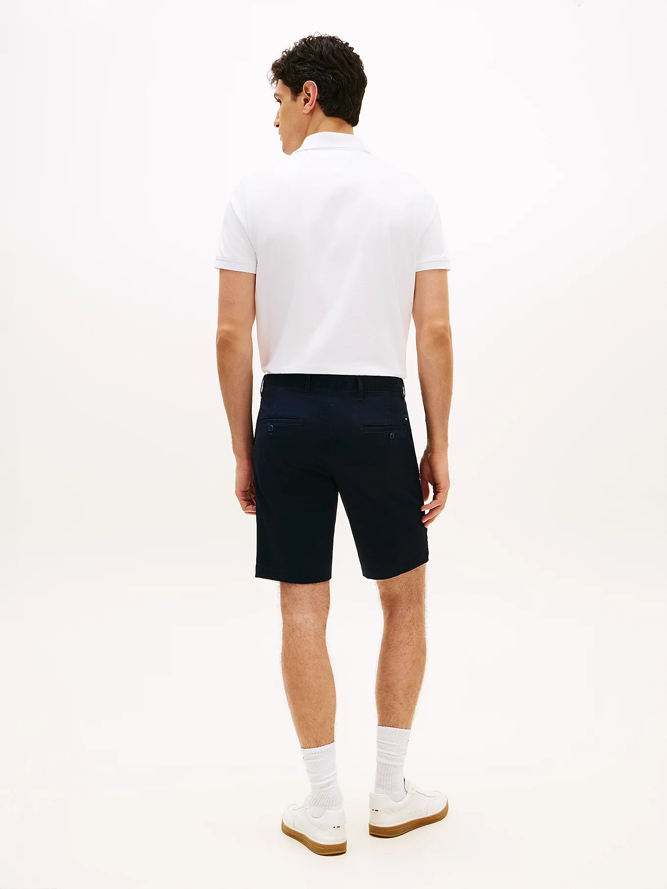 Tommy Hilfiger miesten shortsit Denton 9.5 Inc ESS Twill W/ Belt, tummansininen