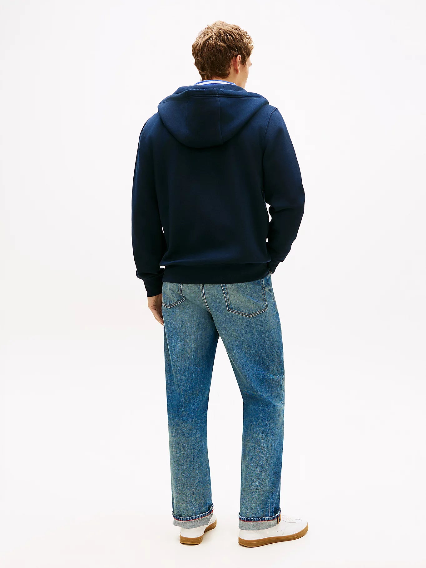 Tommy Hilfiger miesten huppari Brand Love TR Lockup FZ Hoody, tummansininen