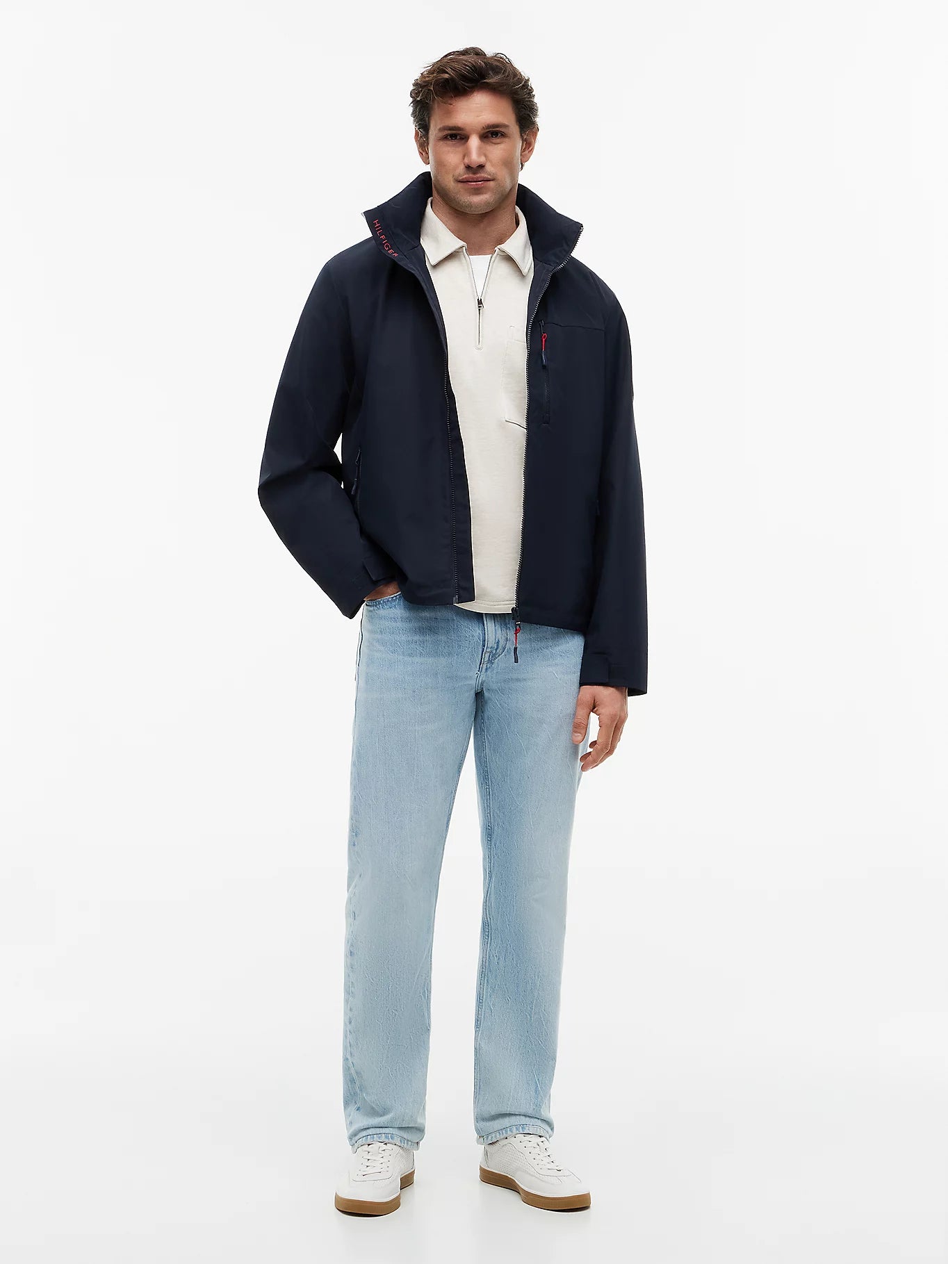 Tommy Hilfiger miesten takki Collar Logo, tummansininen