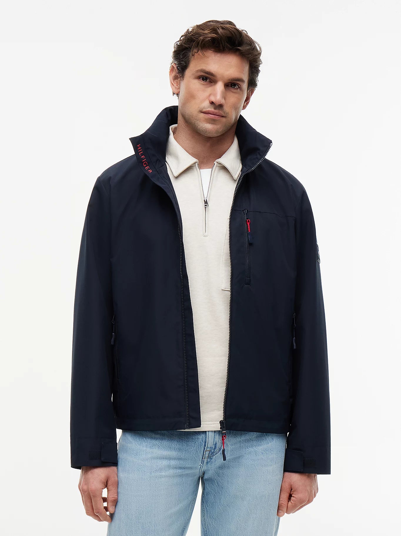 Tommy Hilfiger miesten takki Collar Logo, tummansininen