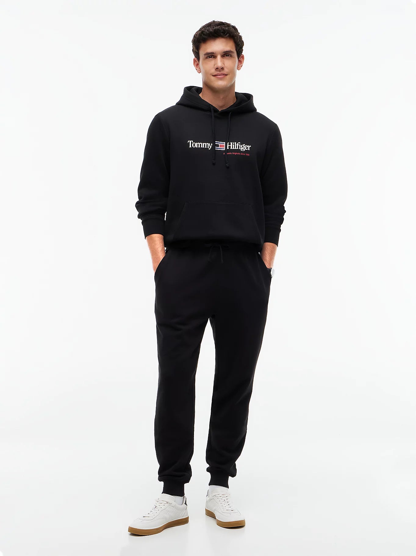 Tommy Hilfiger miesten huppari Logo Graphic Fleece Hoody, musta