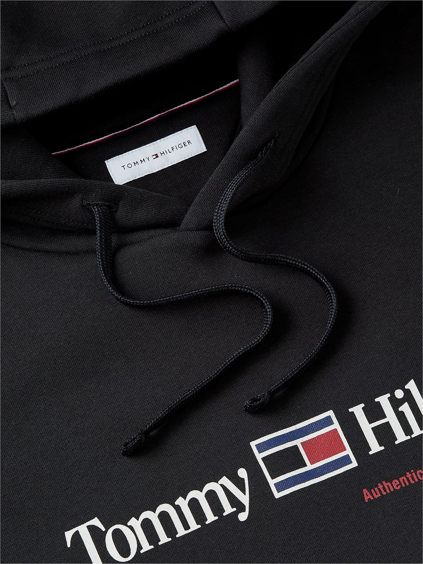 Tommy Hilfiger miesten huppari Logo Graphic Fleece Hoody, musta