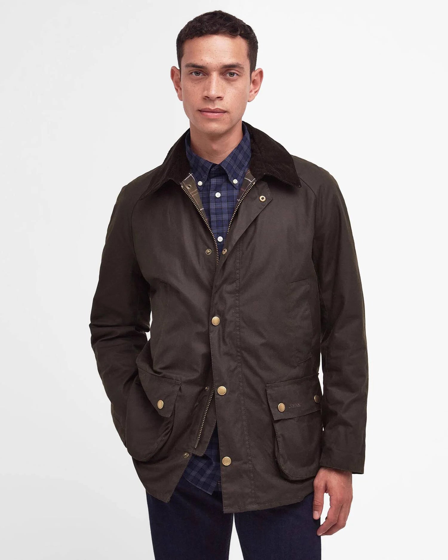 Barbour miesten takki Ashby Waxed Jacket, khaki