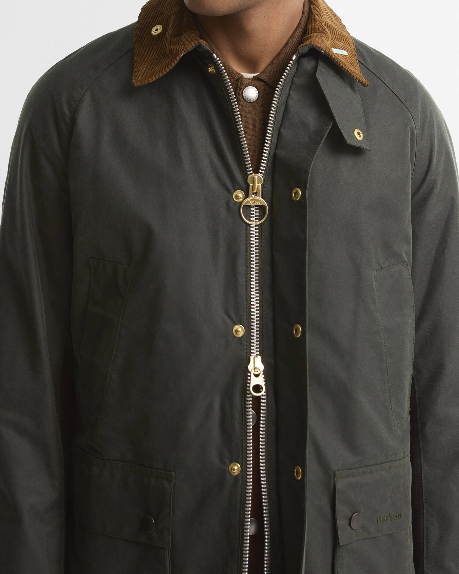 Barbour miesten takki Ashby Waxed Jacket, tummanvihreä