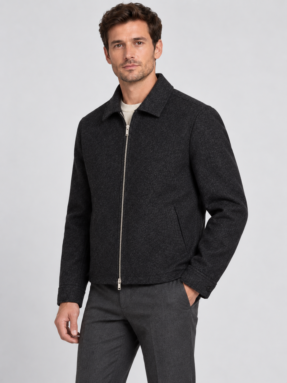 Only and Sons miesten villakangastakki Owen, Black Melange