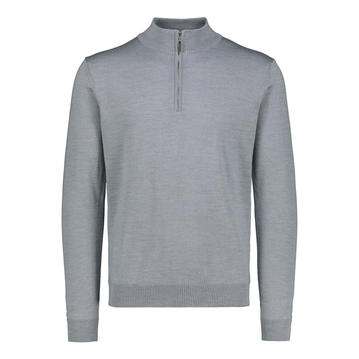 Sinnuu miesten neulepusero Half Zip Merino Wool, harmaa