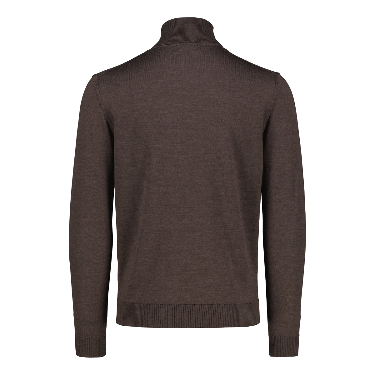 Sinnuu miesten neulepusero Merino Wool Roll Neck, tummanruskea